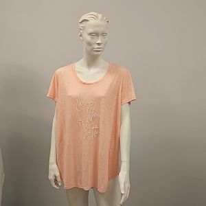 New- Womens - Lauren Conrad - Short Sleeve "Love You A Latte" t-shirt size (XXL)